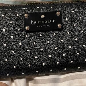 Kate Spade Lacey Kennywood black dot wallet